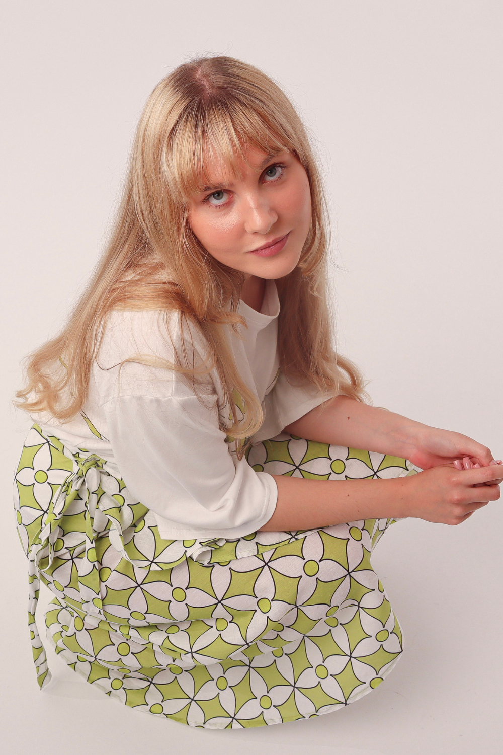 Kopertowa spódnica 100% LEN PRZYTULIA WRAP
