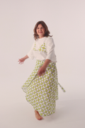 Kopertowa spódnica 100% LEN PRZYTULIA WRAP